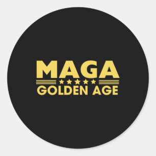 Trump neuer Goldener Zeitalter Mega Wahlsieger Ina Runder Aufkleber