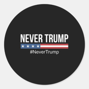 Trump: #nevertrump Anti Trump Runder Aufkleber