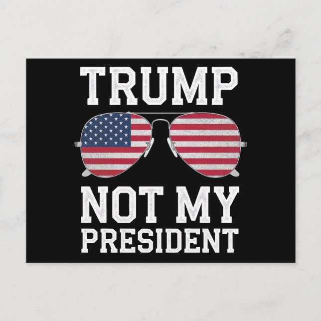 Trump nicht mein Präsident gegen Trump Postkarte (Vorderseite)