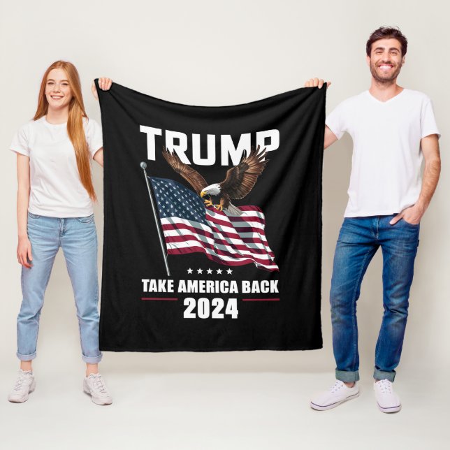 Trump nimmt die amerikanischen Wahlen 2024 zurück Fleecedecke (Beispiel)