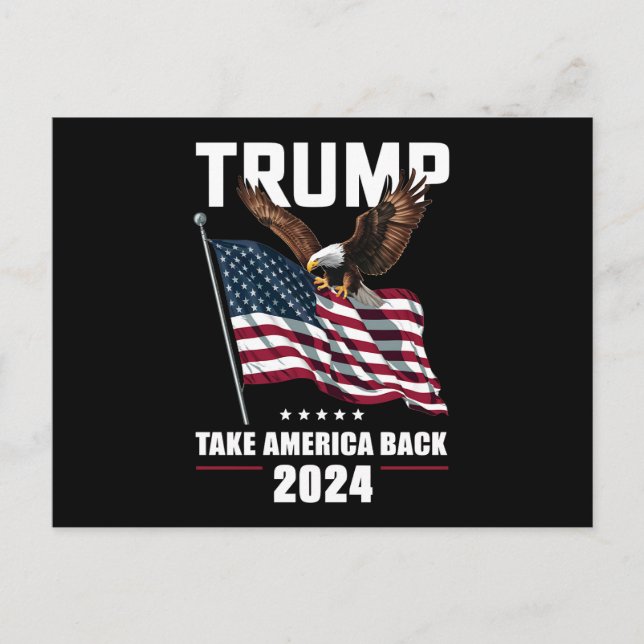 Trump nimmt die amerikanischen Wahlen 2024 zurück Postkarte (Vorderseite)