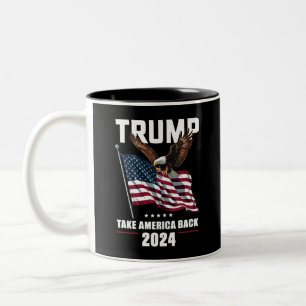 Trump nimmt die amerikanischen Wahlen 2024 zurück Zweifarbige Tasse