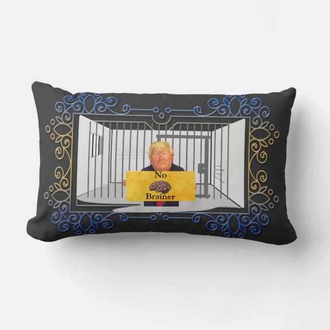 Trump no Brainer Lumbar Pillow Lendenkissen (Vorderseite)