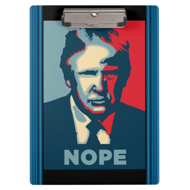 Trump Nope Clipboard Klemmbrett (Vorderseite)