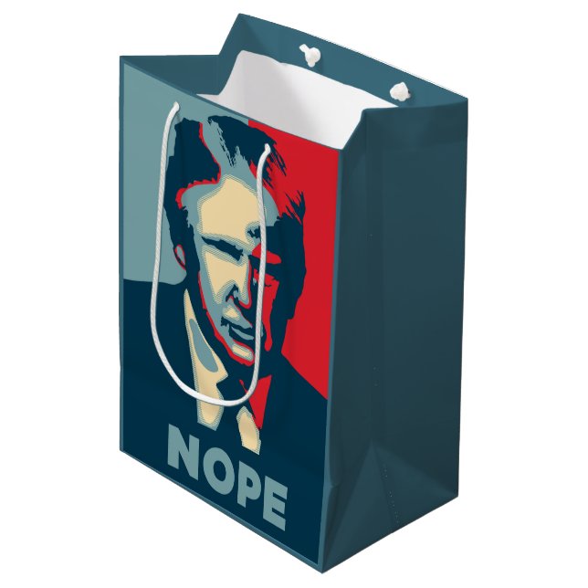 Trump Nope-Geschenktasche Mittlere Geschenktüte (Vorderseite Schrägansicht)
