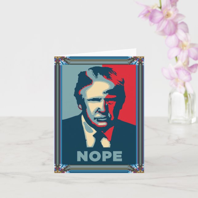 Trump Nope Grußkarte Karte (Orchidee)