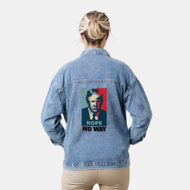 Trump Nope No Way Denim Jacket Jeansjacke (Modell)