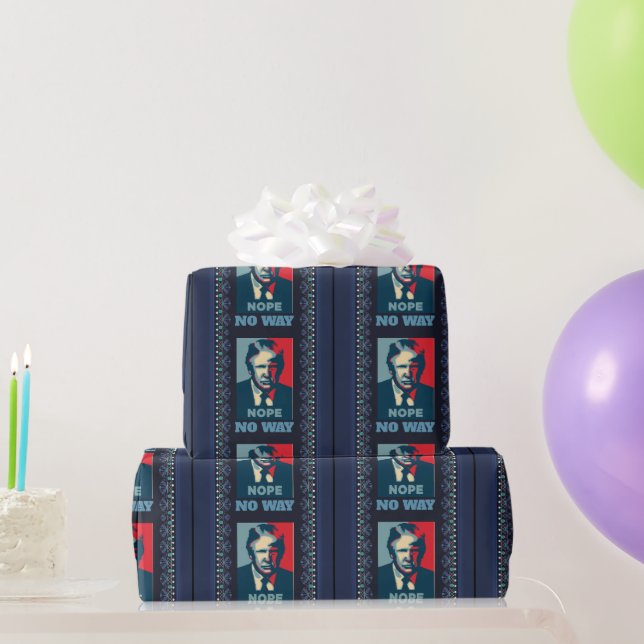 Trump Nope No Wrapping Paper Geschenkpapier (Partygeschenke)