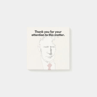 Trump Notizen, Vielen Dank für Ihre Aufmerksamkeit Post-it Klebezettel