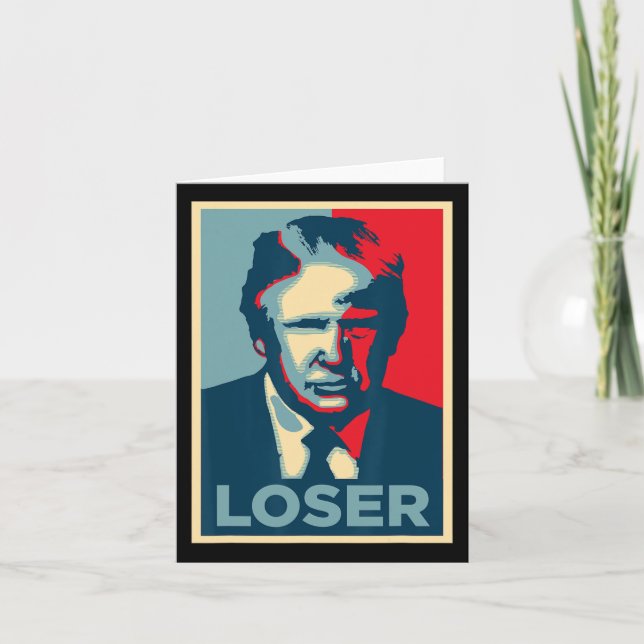 Trump Obama Hope Poster Loser Karte (Vorderseite)