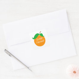 Trump Orange Square Sticker