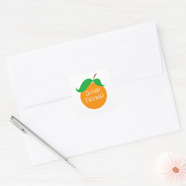 Trump Orange Square Sticker (Umschlag)