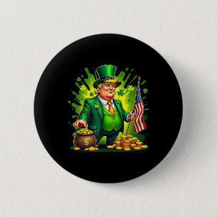 Trump Paddys Back 45 47 St Patricks Day Usa Button