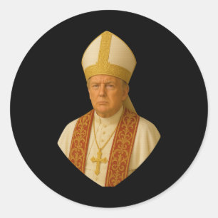 Trump Papst Grafik – Lustiges politisches Design  Runder Aufkleber