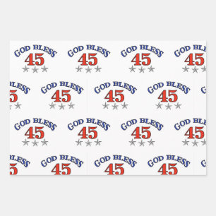 Trump Patriotic Designs Geschenkpapier Set
