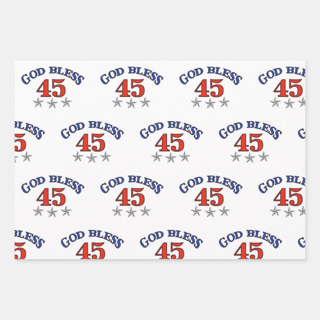 Trump Patriotic Designs Geschenkpapier Set (Vorderseite)