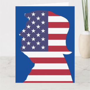 TRUMP PATRIOTIC FUNNY BANNIVERDAGE Carte de voeux