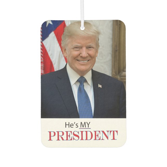 Trump Patriotic 🚗 USA Er ist mein Präsident Autolufterfrischer (Vorderseite)
