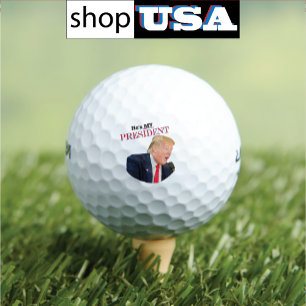 Trump Patriotic 🚗 USA Er ist mein Präsident Golfball