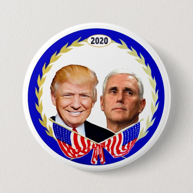 Trump Pence 2020 Button (Vorderseite)