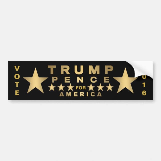 Trump Pence Gold-Tone-Wahl für Ihr Auto Autoaufkleber (Vorne)