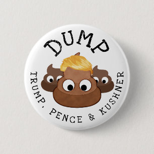 Trump Pence * Kushner Kacke Humorieren Button