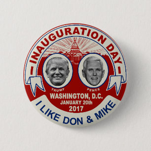 Trump Pence Retro-Stil-Andenken zum Amtseinführung Button