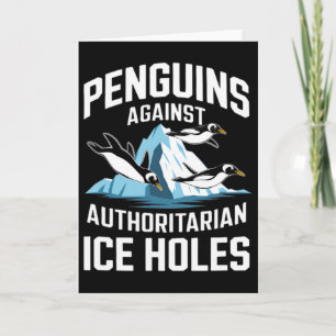 Trump Pinguine gegen autoritäre Eislöcher Stellung Karte