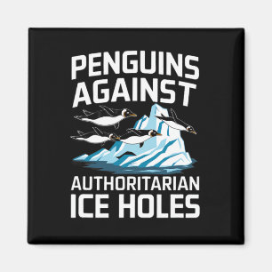 Trump Pinguine gegen autoritäre Eisscholle Sta Magnet