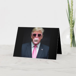 Trump Pink Bubble Gum Präsident 47 USA Dankeskarte