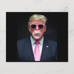 Trump Pink Bubble Gum Präsident 47 USA Flyer
