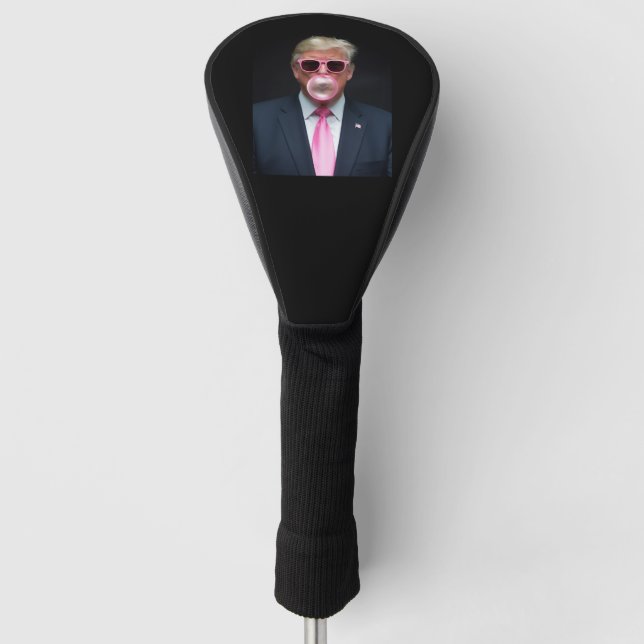 Trump Pink Bubble Gum Präsident 47 USA Golf Headcover (Vorderseite)