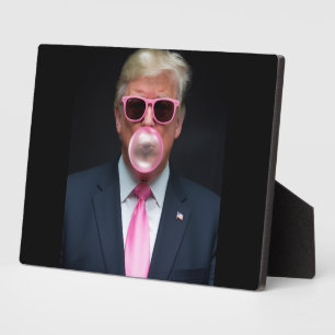 Trump Pink Kaugummi Präsident 47 USA Fotoplatte