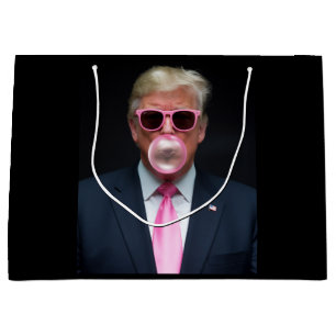 Trump Pink Kaugummi Präsident 47 USA Große Geschenktüte