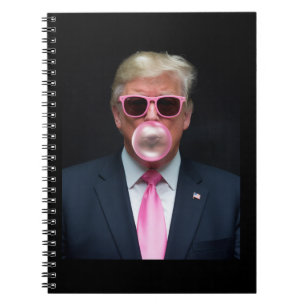 Trump Pink Kaugummi Präsident 47 USA Notizblock
