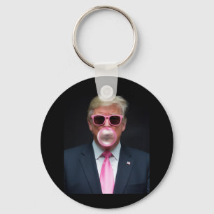 Trump Pink Kaugummi Präsident 47 USA Schlüsselanhänger