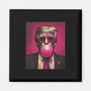 Trump Pink Kaugummi Trump Bläst Bubble Gum Wählen Magnet