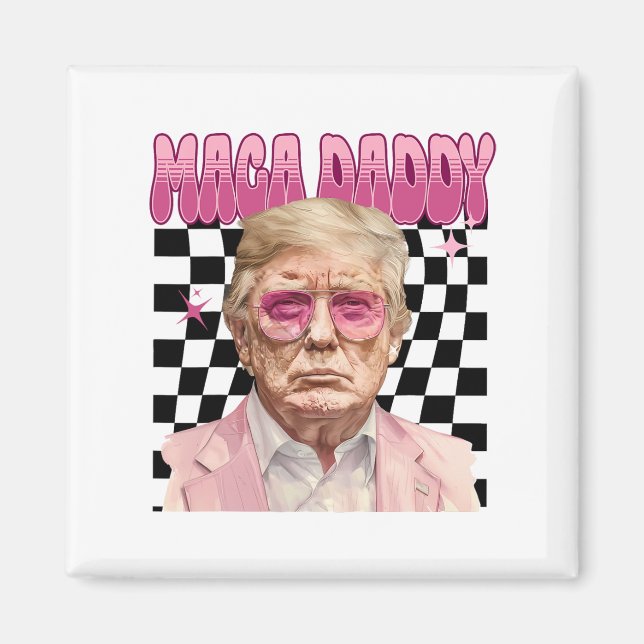 Trump Pink Sungles Maga Daddy Funny Trump 2024 Magnet (Vorne)