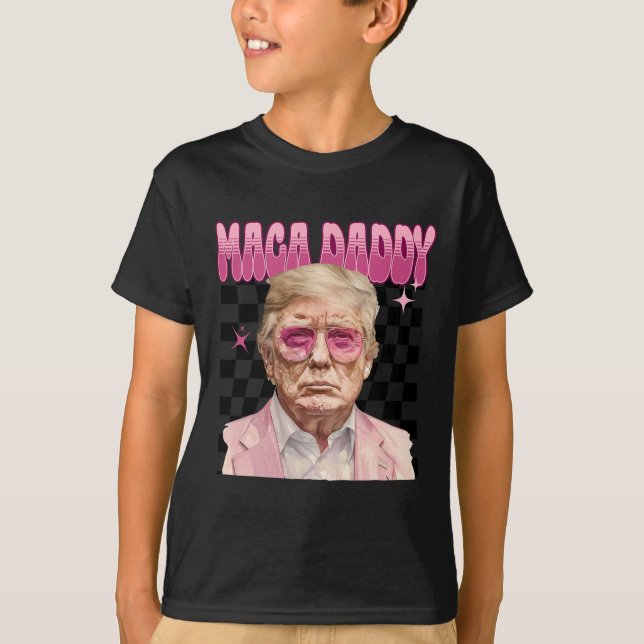 Trump Pink Sungles Maga Daddy Funny Trump 2024 T-Shirt (Vorderseite)