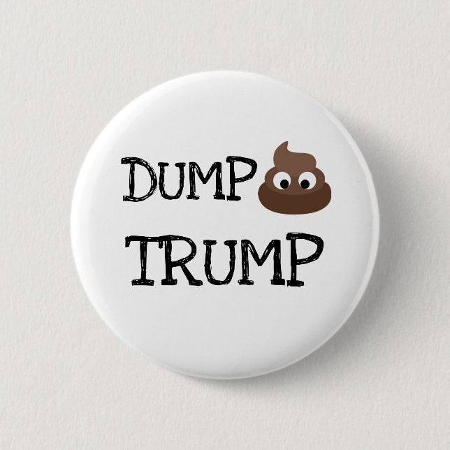 Trump Poopie Pile Humour Button (Vorderseite)