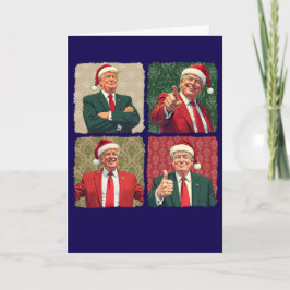 Trump Pop Art Christmas Card Custom Message MAGA Karte