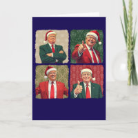 Trump Pop Art Weihnachtskarte mit persönlicher Nac
