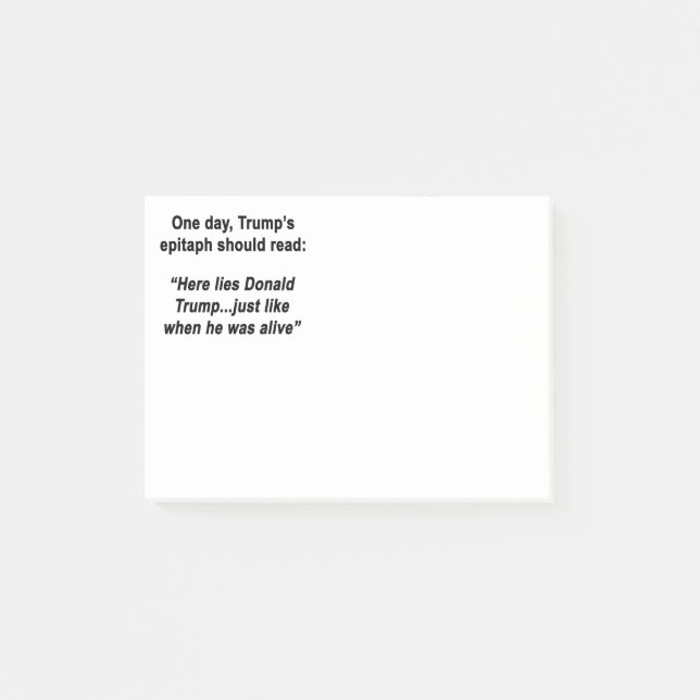 Trump Post-it Klebezettel (Vorderseite)