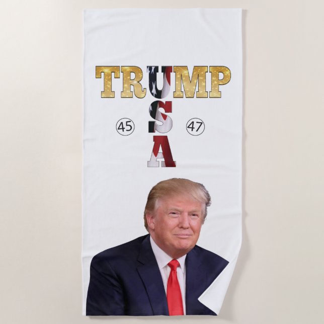 Trump-Präsident 45 47 Strandtuch (Vorderseite)