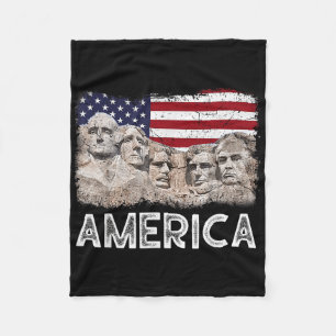 Trump Präsident 45. Rushmore - Amerikanische Flagg Fleecedecke