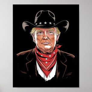Trump Präsident Cowboy Patriotisch Poster