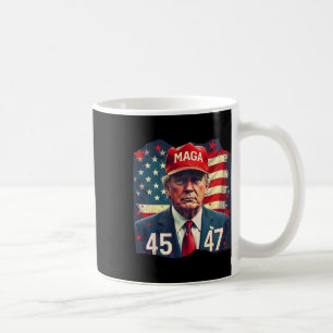 Trump-Präsident mit der Fahne von 45-47 Mega Us Kaffeetasse