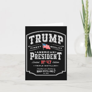 Trump Präsident N 47 Vintag Whiskey Usa Karte