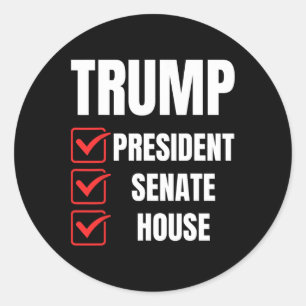 Trump Präsident Senatshaus Runder Aufkleber