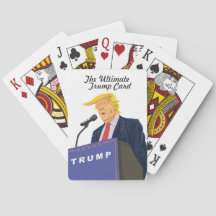 Trump-Präsident Trump, der die Trump-Karte selbst 